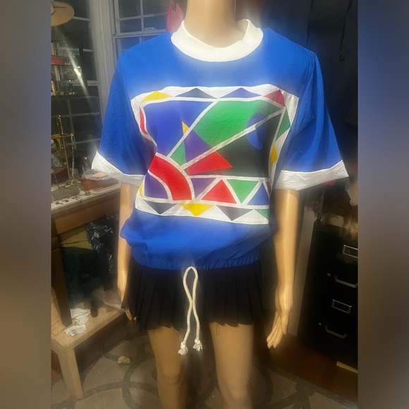 Vintage Teddi Sport Geometric oversized 90s Athleisure - Picture 3 of 7